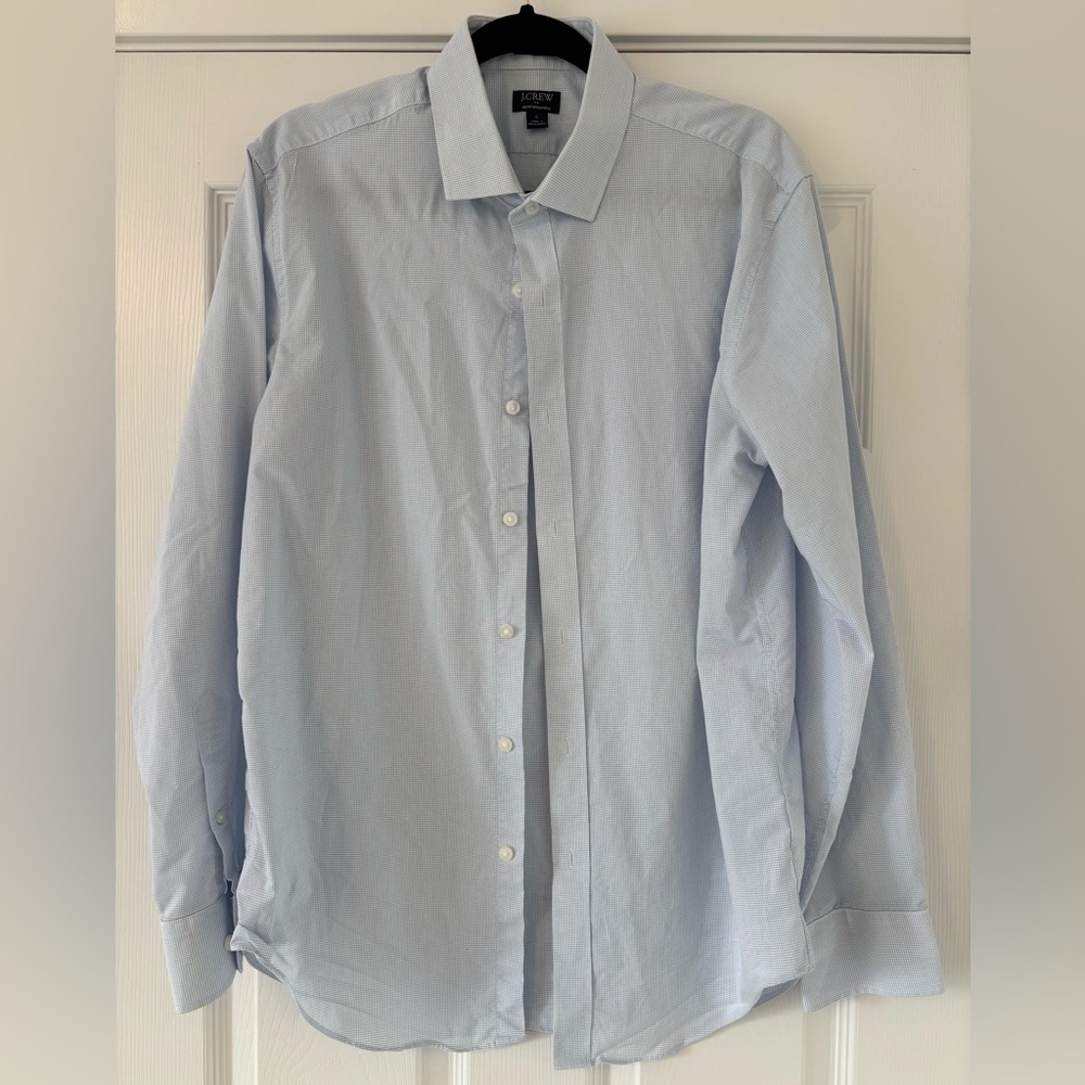 J.Crew Factory Classic Light Blue performance Men's button-down Shirt